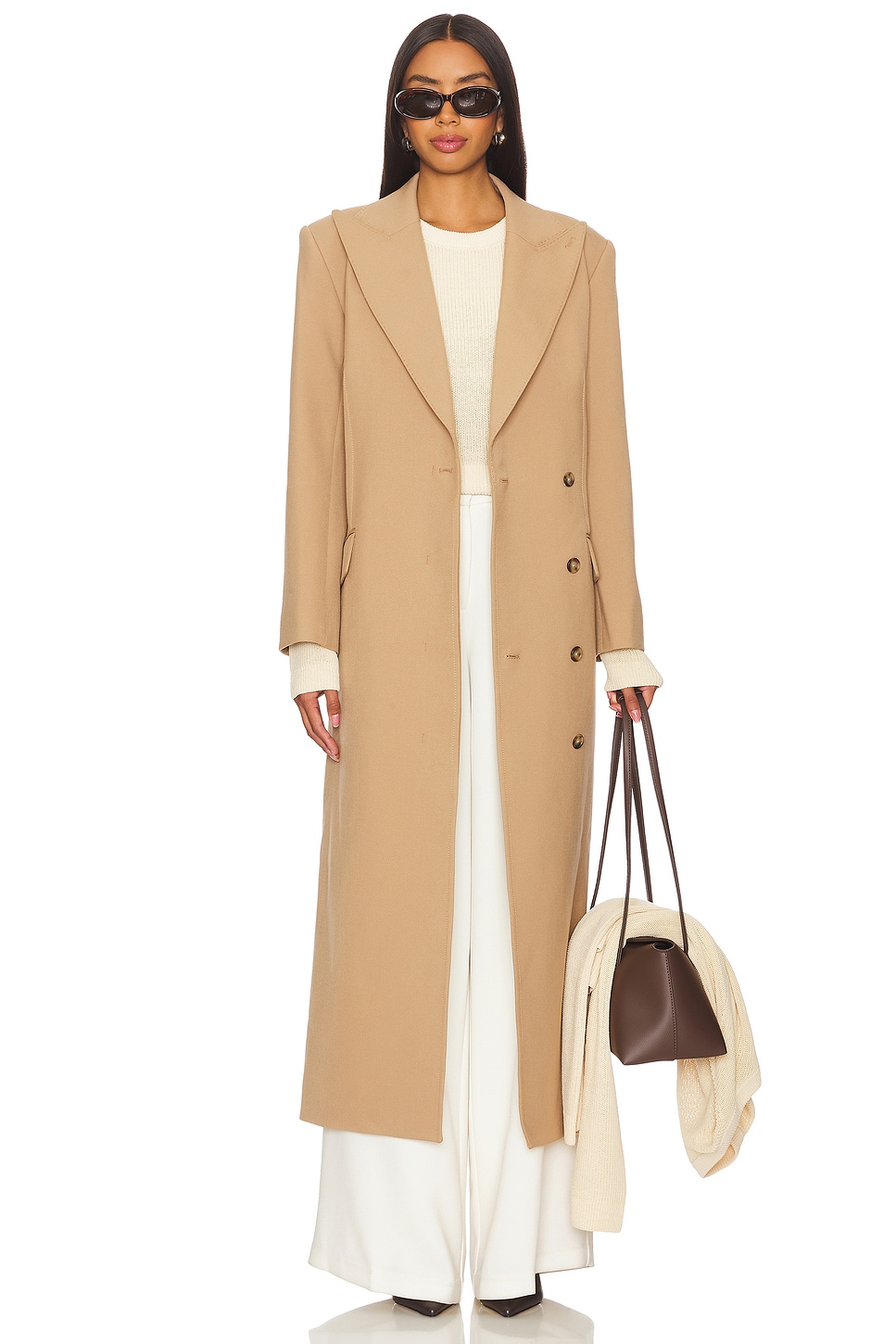 SIMKHAI Silvia Tailored Coat in Camel | REVOLVE