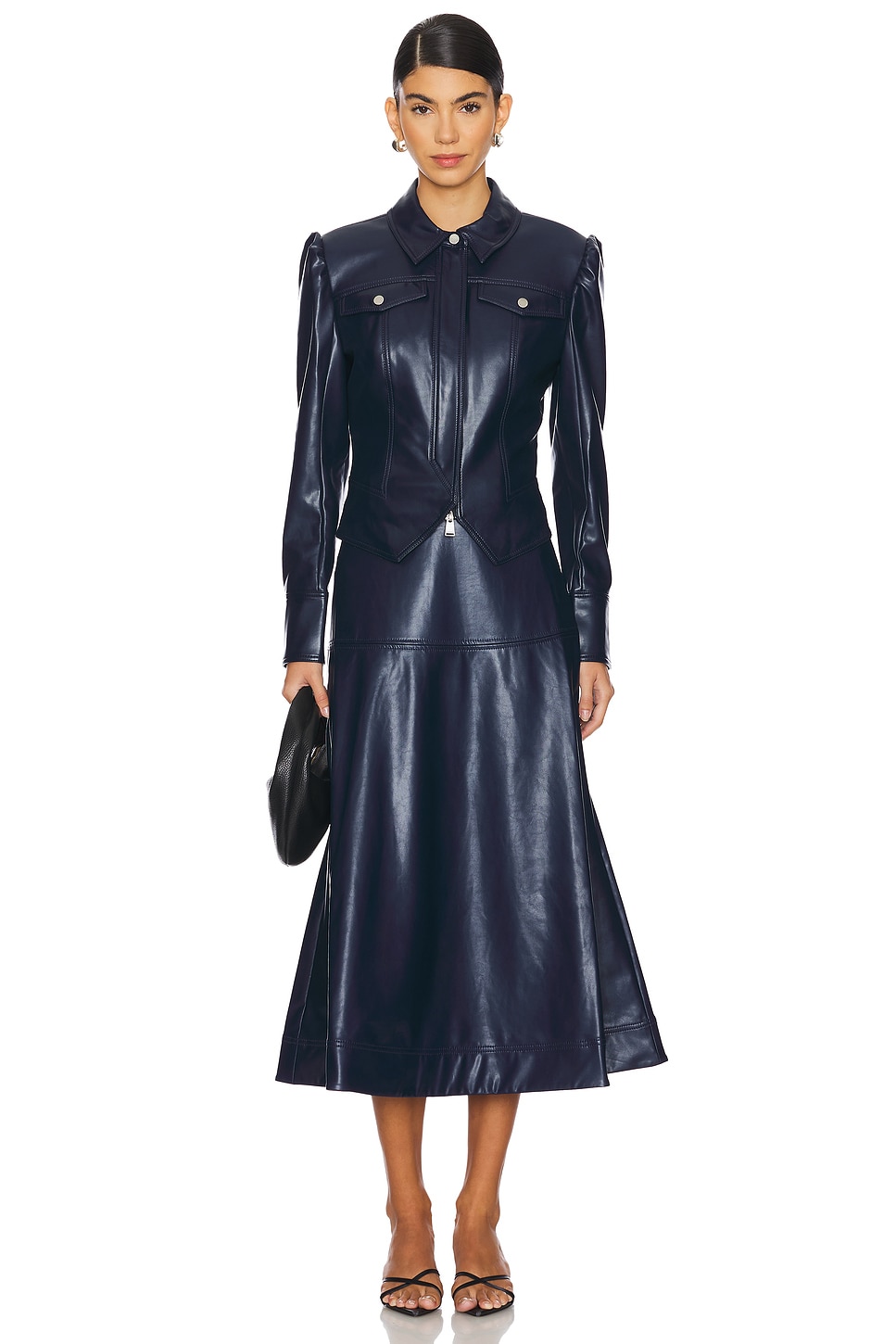 Wyatt Vegan Leather Zip Up Jacket
