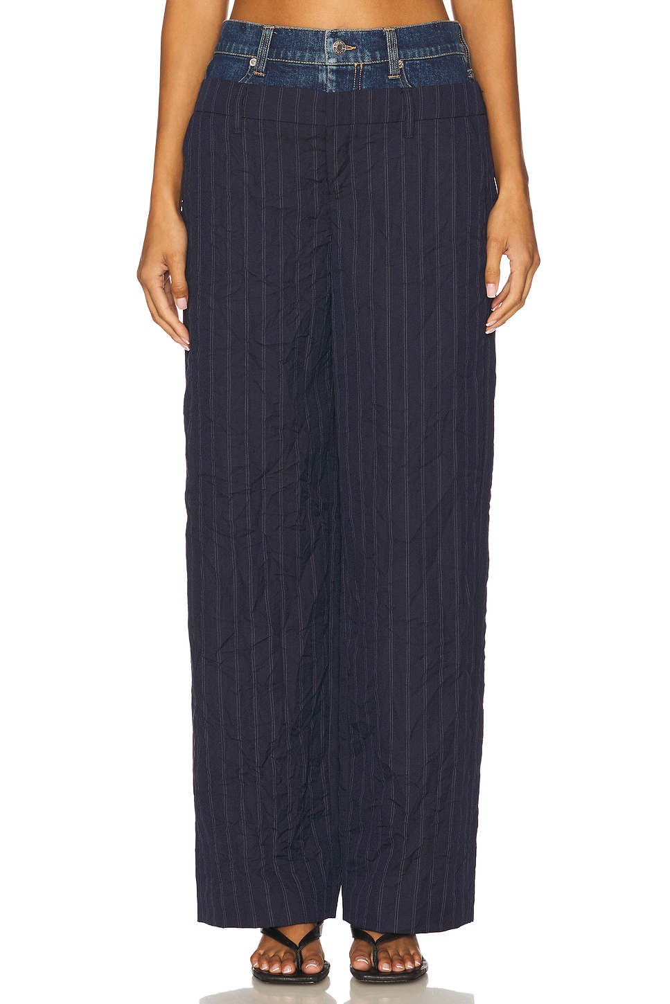 SIMKHAI Ophelia Double Waistband Combo Pant