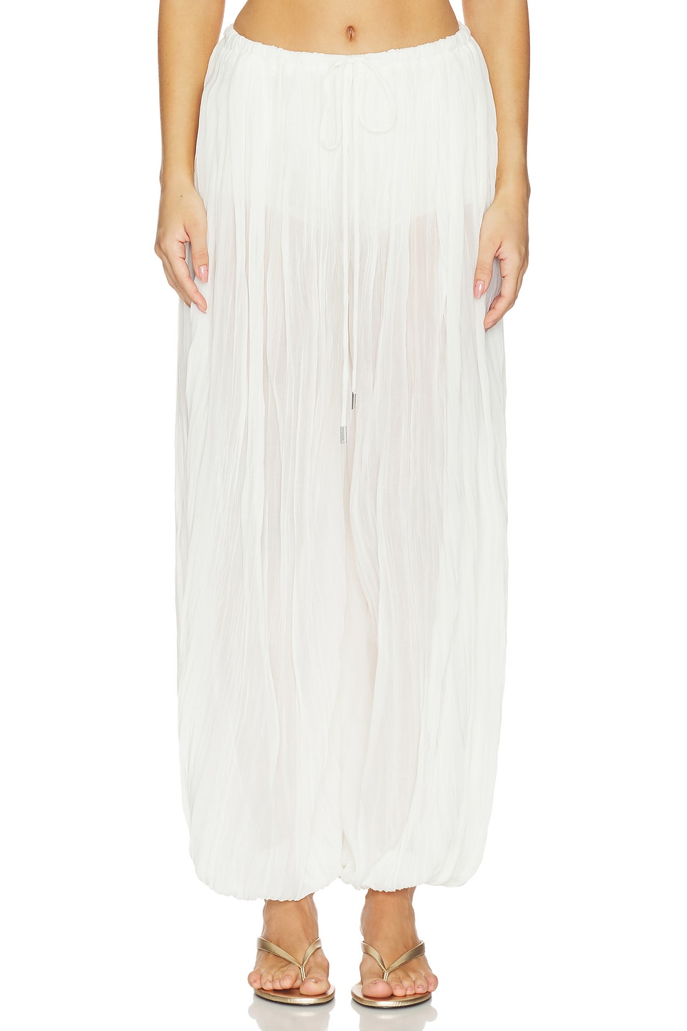 Afton Crinkle Jersey Balloon Pant - thumbnail 3