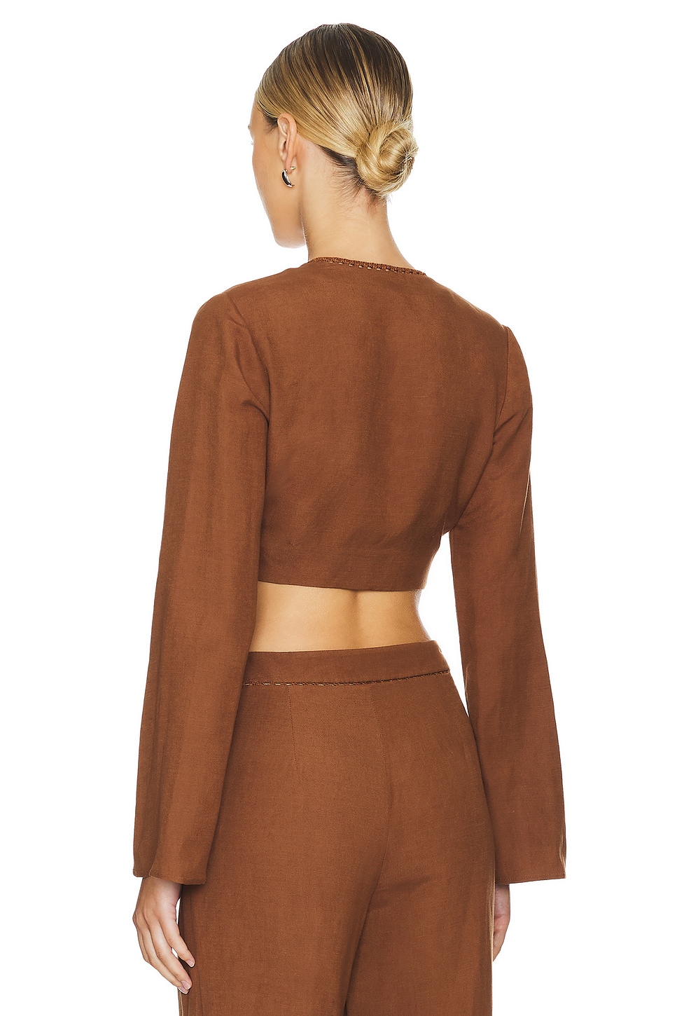 SIMKHAI Hailey Wrap Crop Top thumbnail