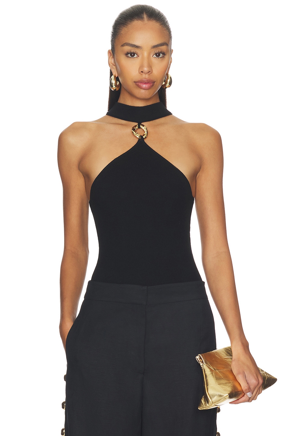 SIMKHAI Renlen Halter Top in Black | REVOLVE