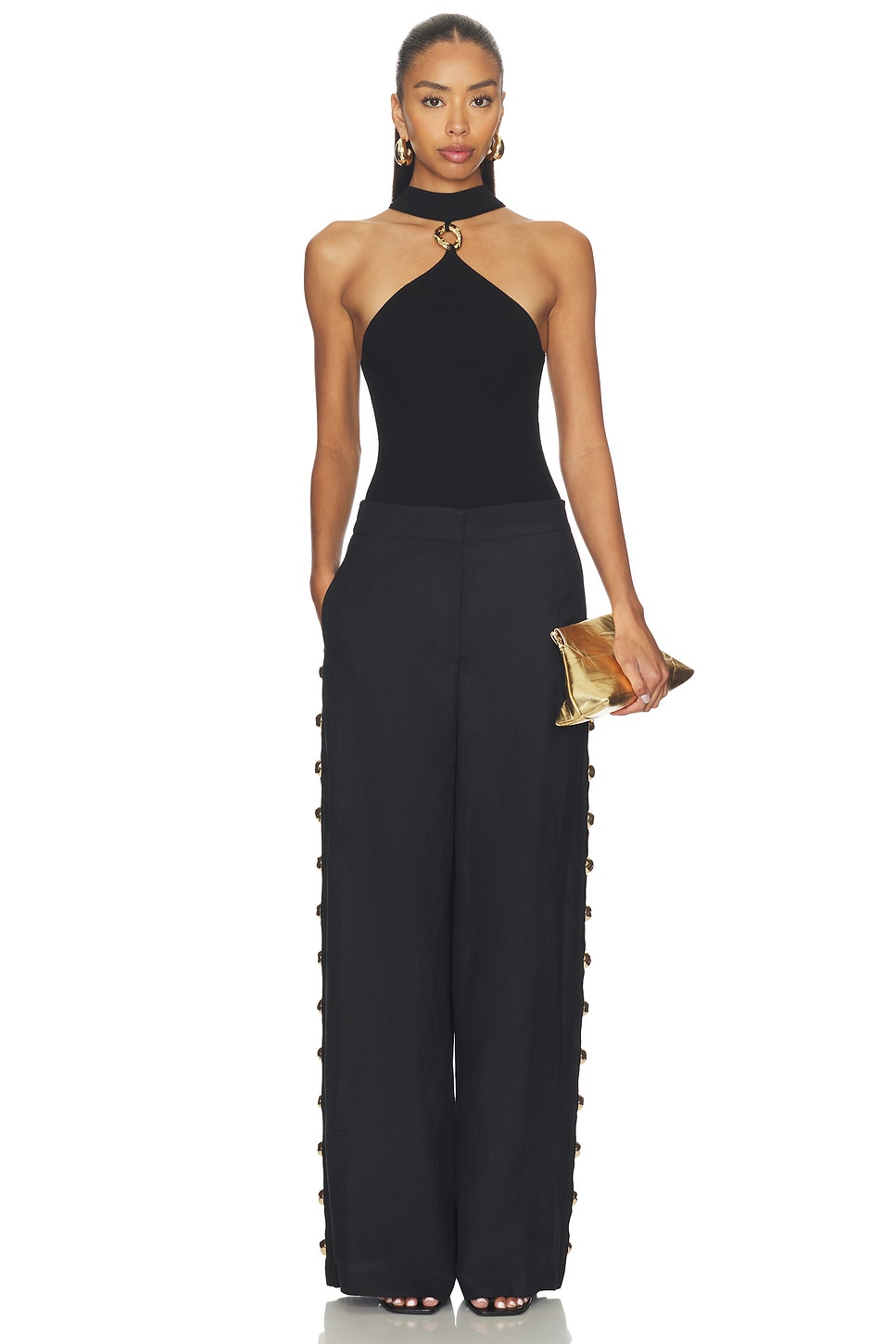 SIMKHAI Renlen Halter Top in Black | REVOLVE