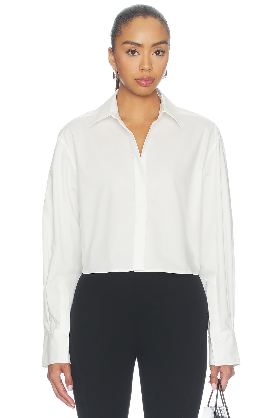 Renata Cropped Button Down Shirt - thumbnail 2