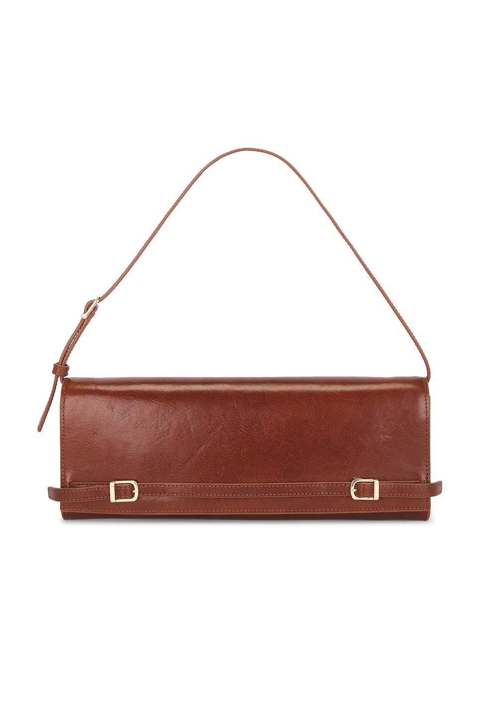 River East West Vachetta Leather Clutch