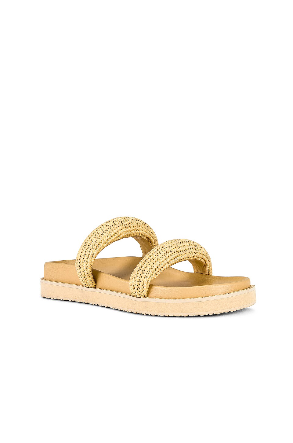 SIMKHAI Lupita Puffy Strap Raffia Platform Sandals in Natural | REVOLVE