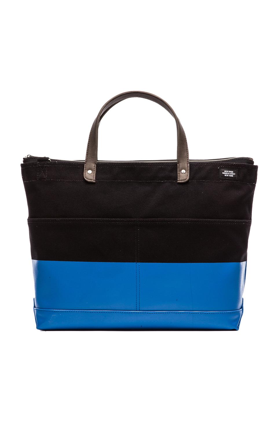 Jack Spade Dipped Industrial Carpenter Bag in Black & Bright Blue REVOLVE