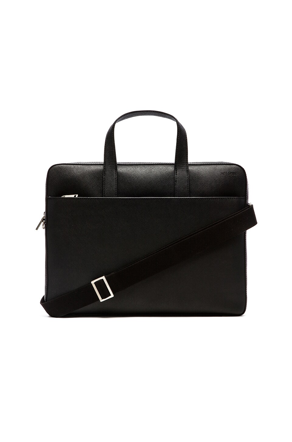 Jack Spade Barrow Leather Slim Brief in Black REVOLVE
