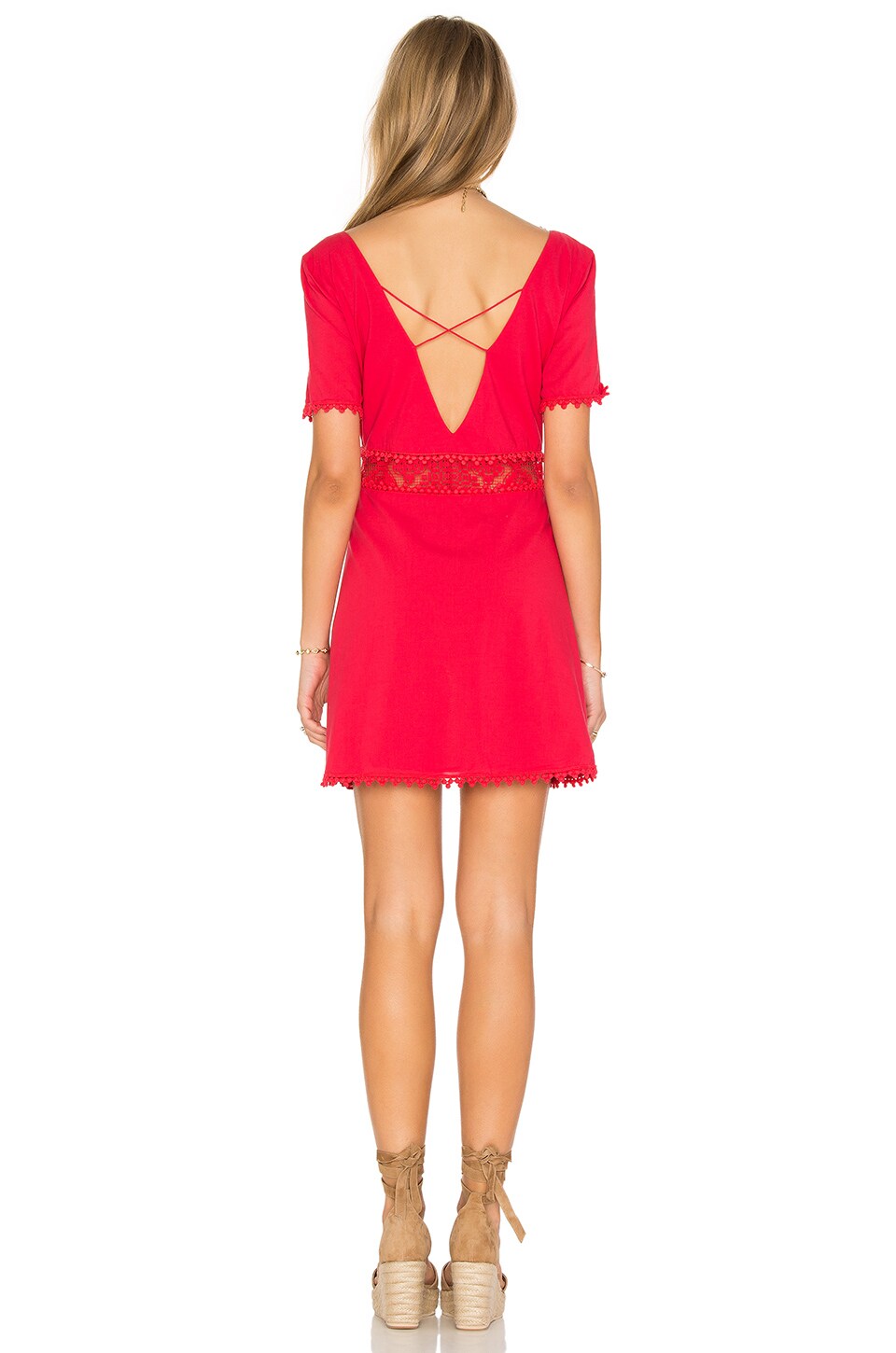 THE JETSET DIARIES Grazie Short Dress in Ruby