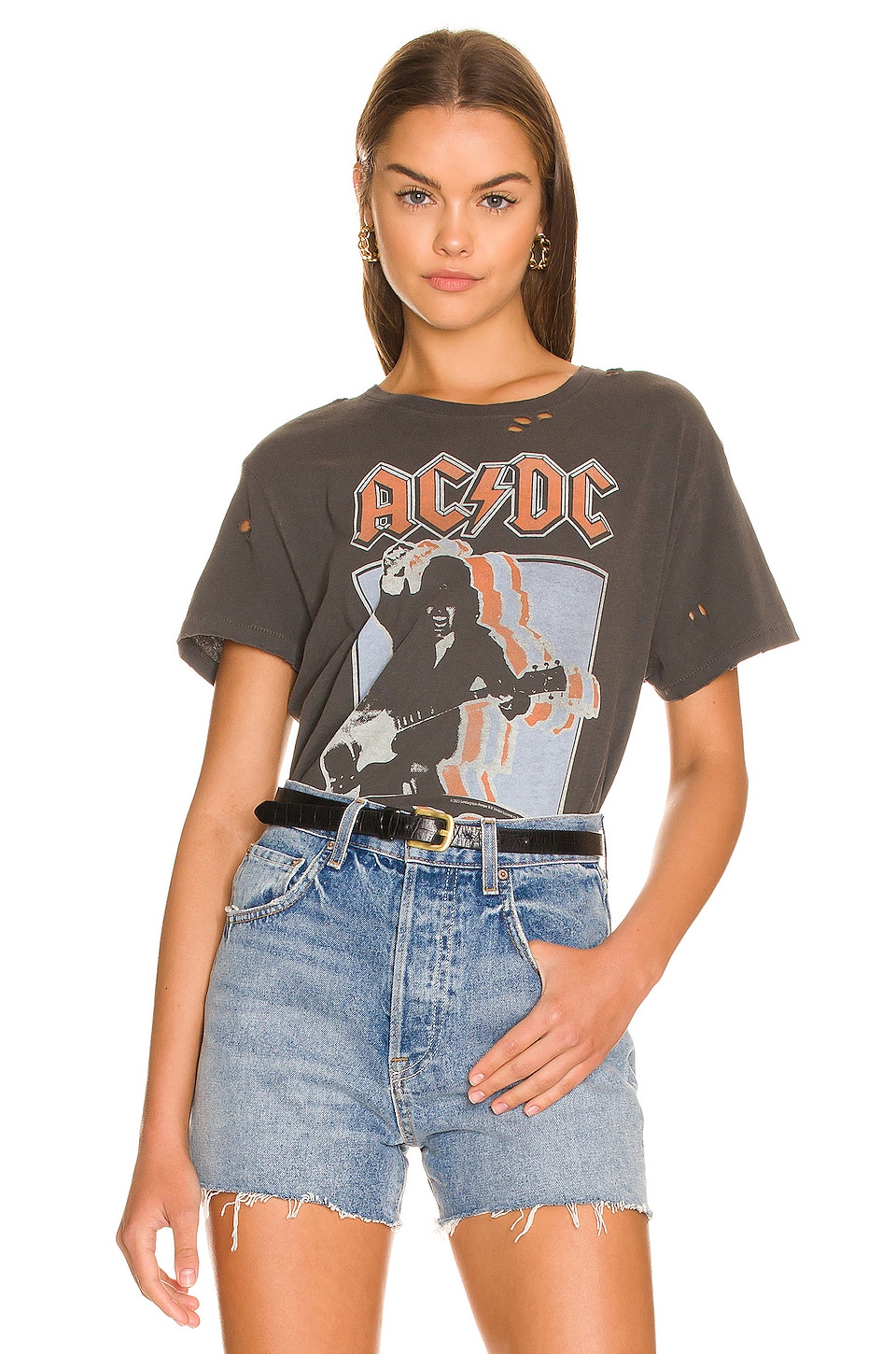 Junk Food ACDC Go Zone Tee in Vintage Black | REVOLVE