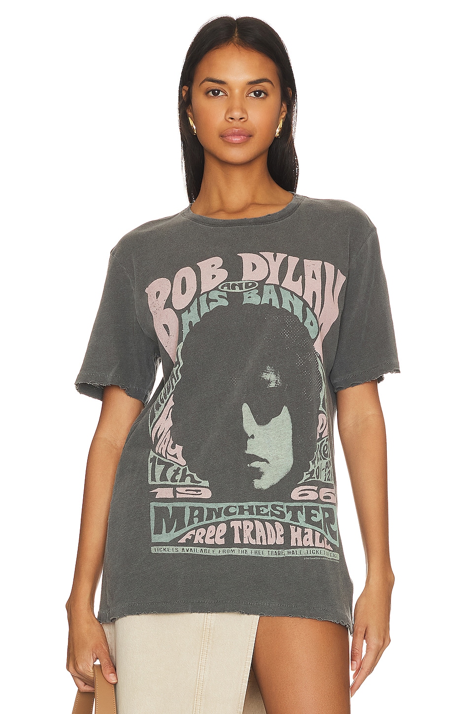 Junk Food Bob Dylan Manchester 1966 Tee in Vintage Black