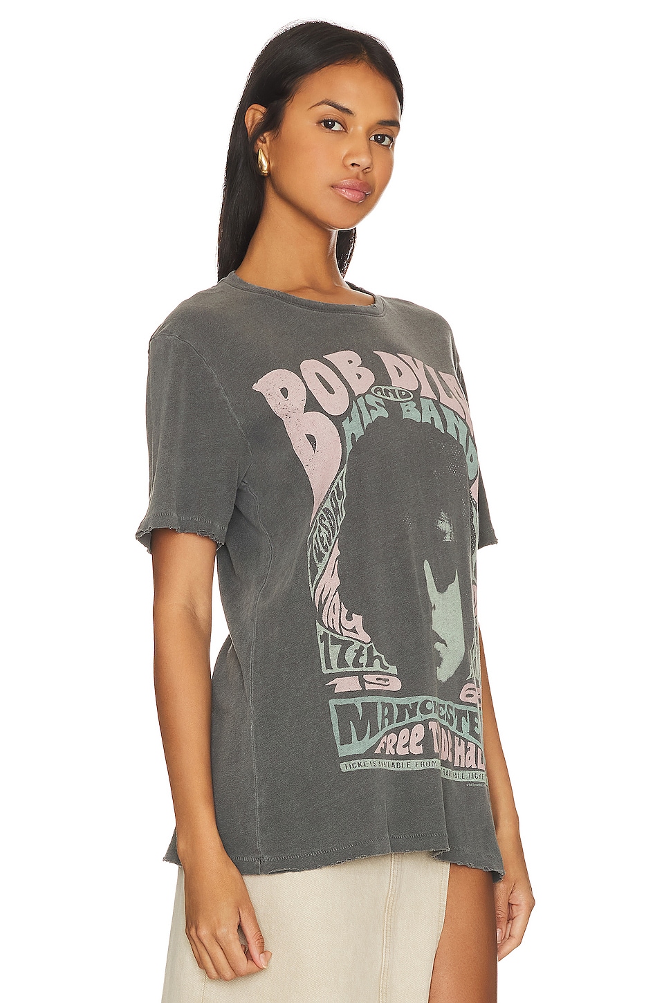 Junk Food Bob Dylan Manchester 1966 Tee in Vintage Black