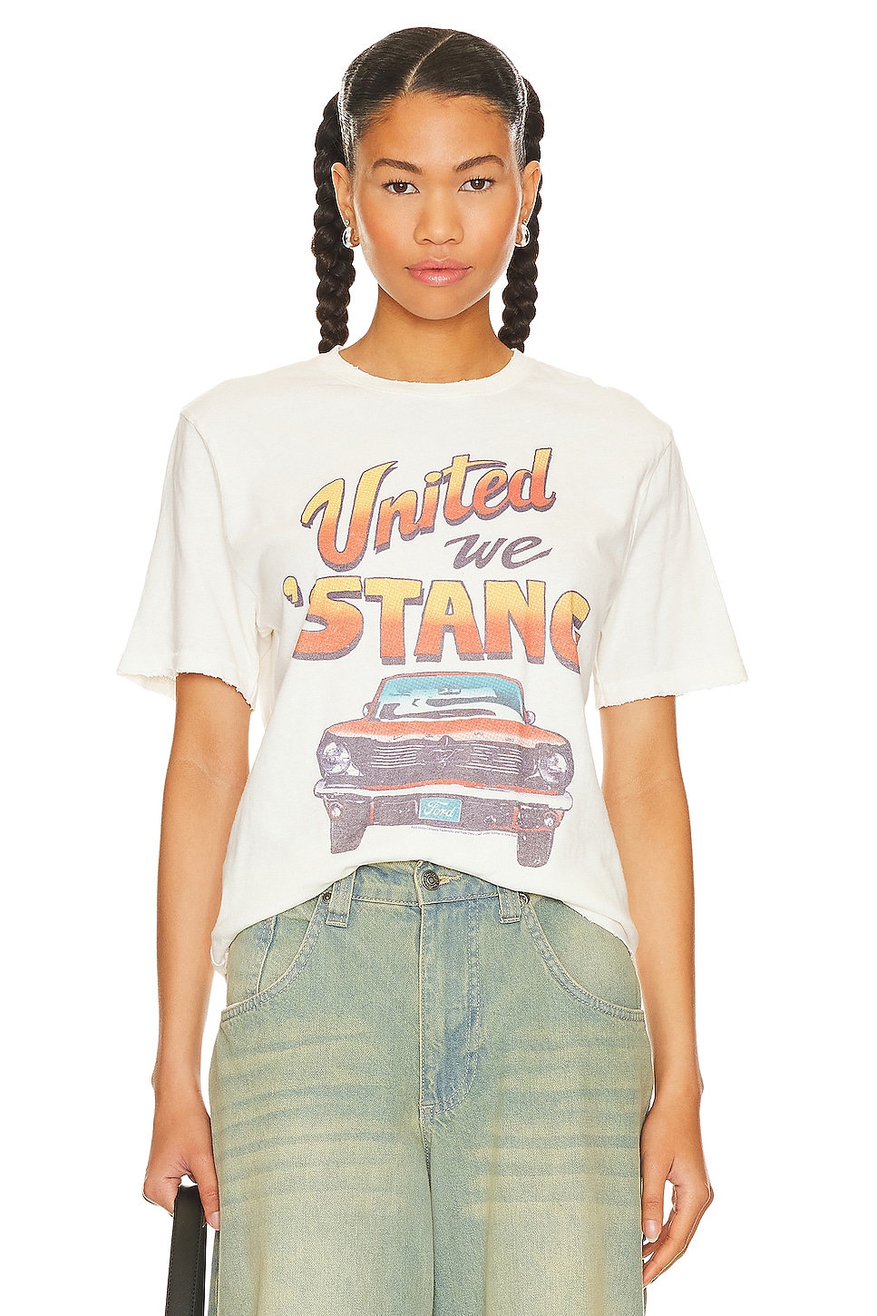 Image 1 of United We Stang Tee in Vinatge White