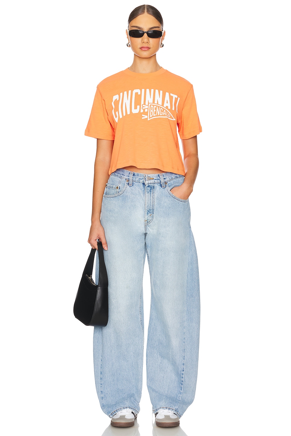 Junk Food Bengals Dual Threat Mock Neck Crop Tee thumbnail