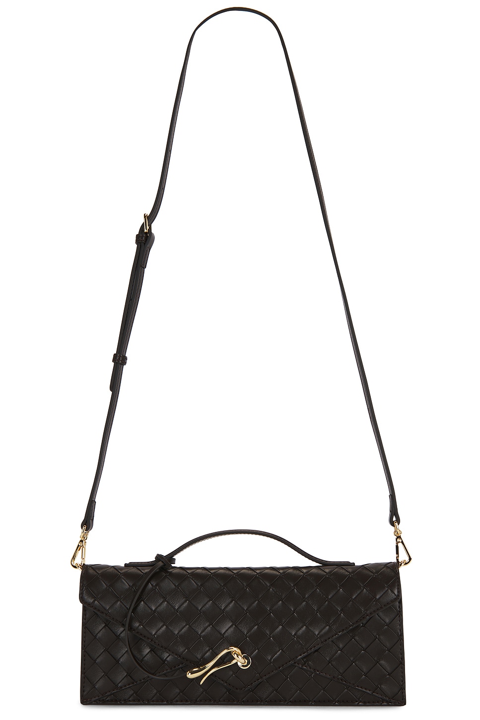 Celeste Woven Textured Envelope Top Handle Bag