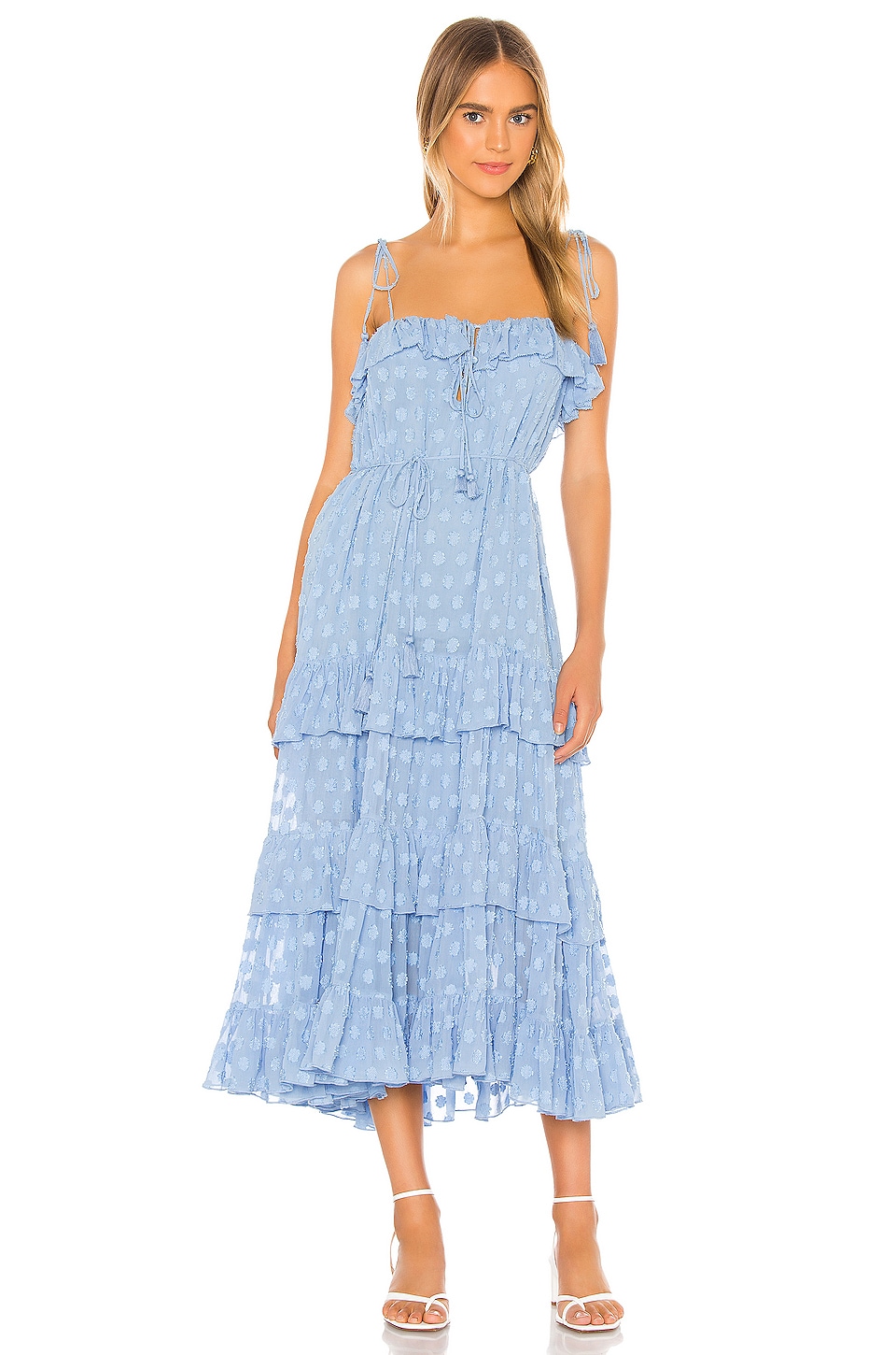 Karina Grimaldi Lori Midi Dress in Blue | REVOLVE