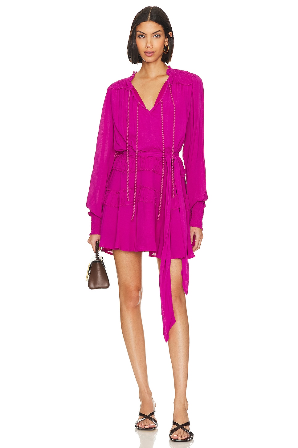 Karina Grimaldi Wren Mini Dress in Hot Pink | REVOLVE