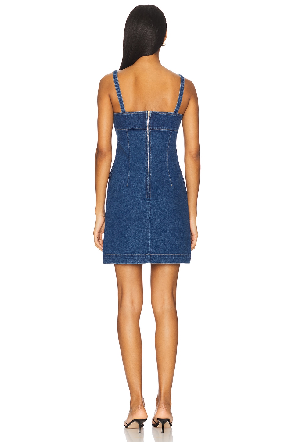 Rio Denim Mini Dress - Thumbnail 3