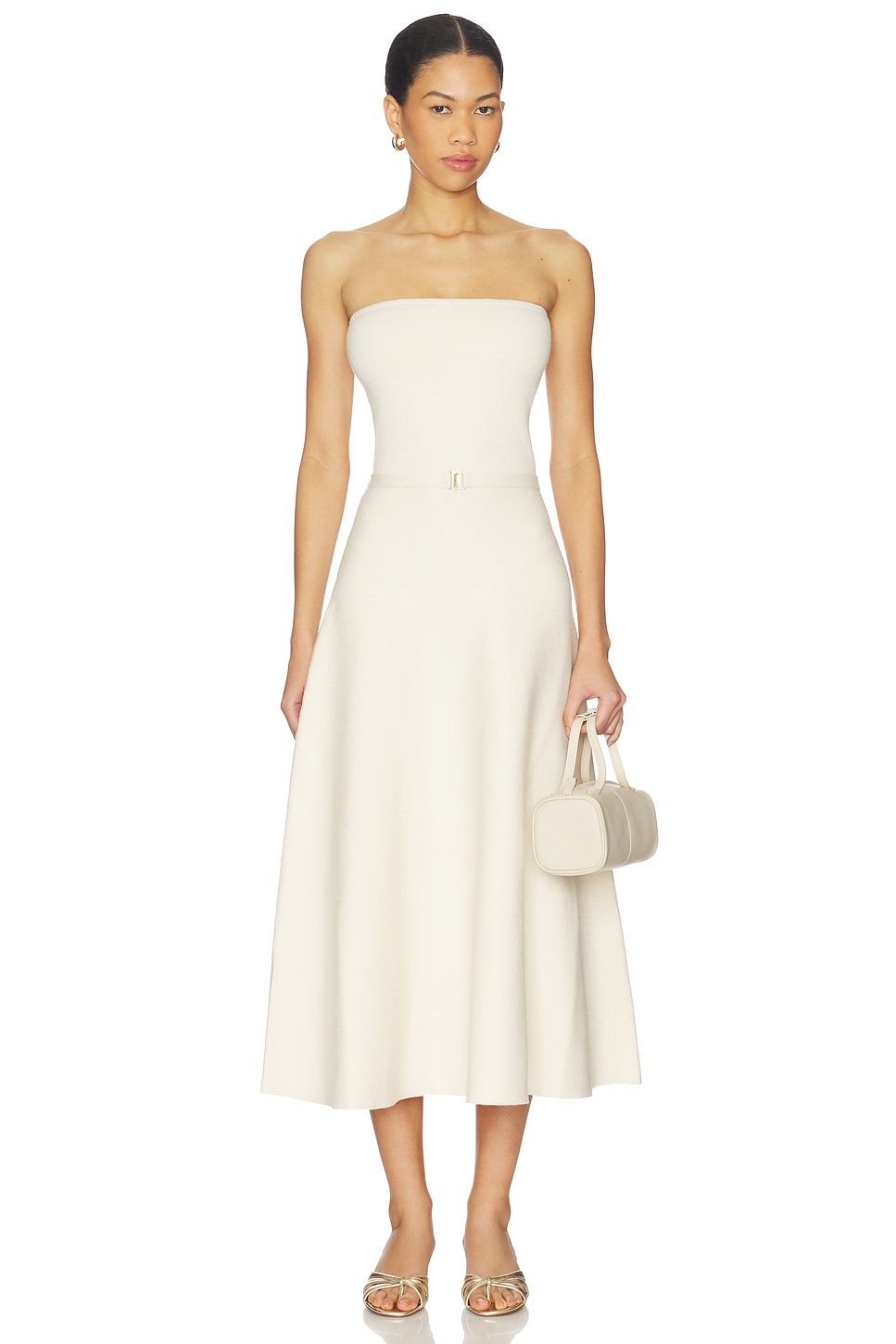 white strapless midi dress formal Sun Searching Midi Dress main image 0