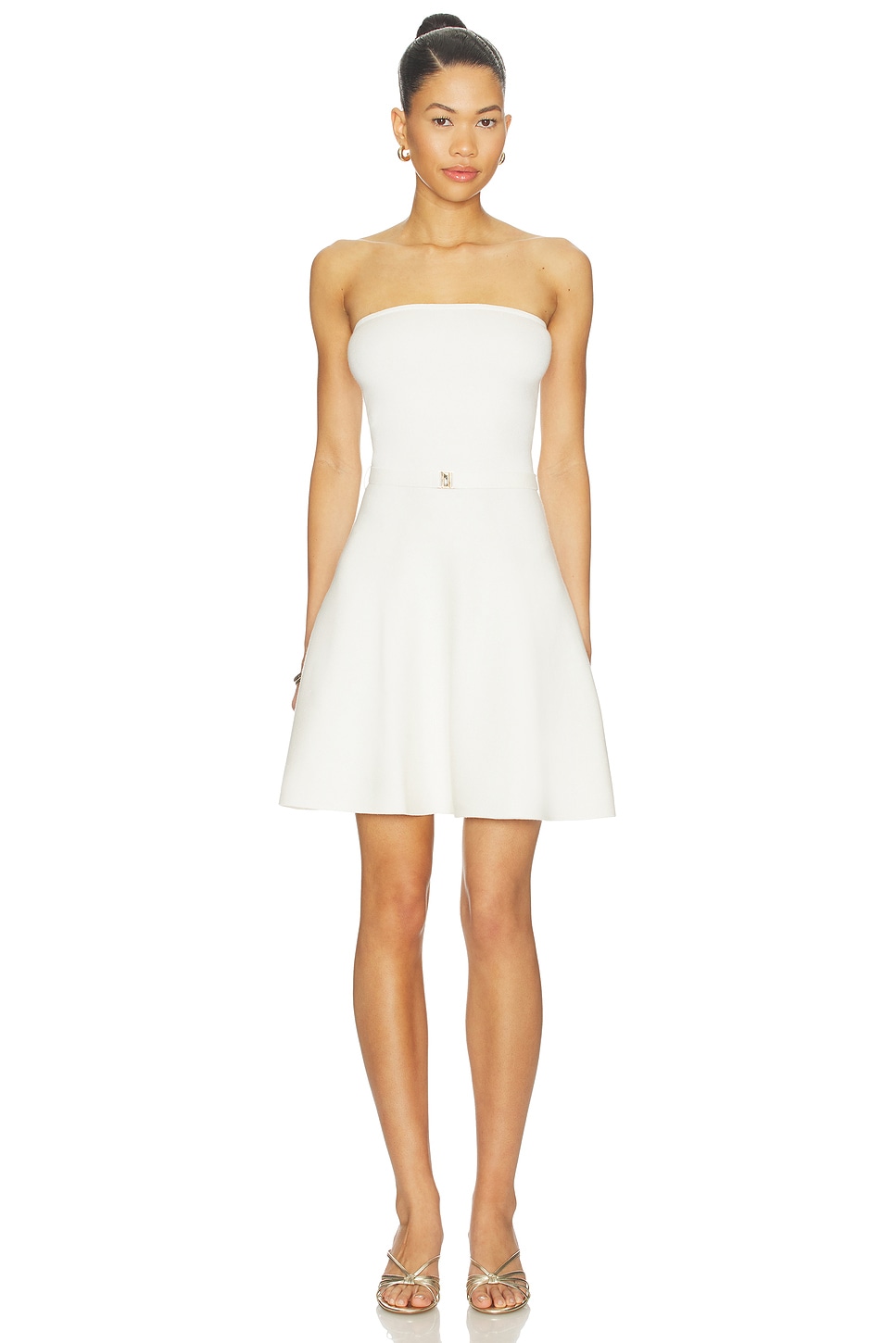 Karina Grimaldi Mira Knit Mini Dress in White | REVOLVE