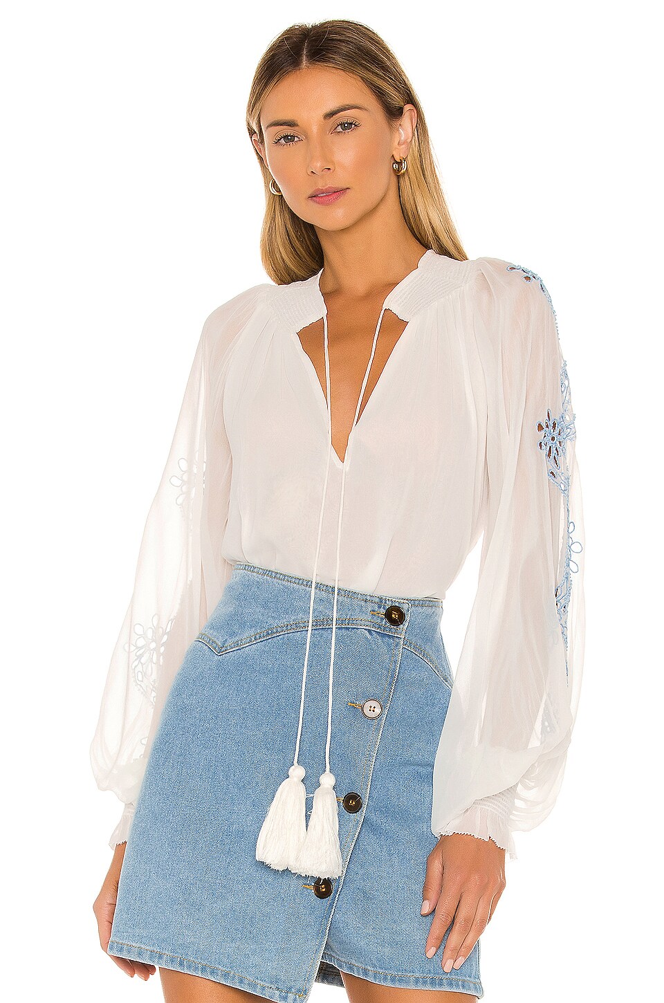 Karina Grimaldi Vintage Top in White | REVOLVE