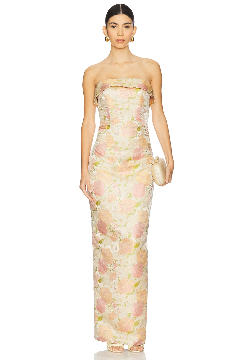 Katie May Elin Gown in Champagne Garden | REVOLVE