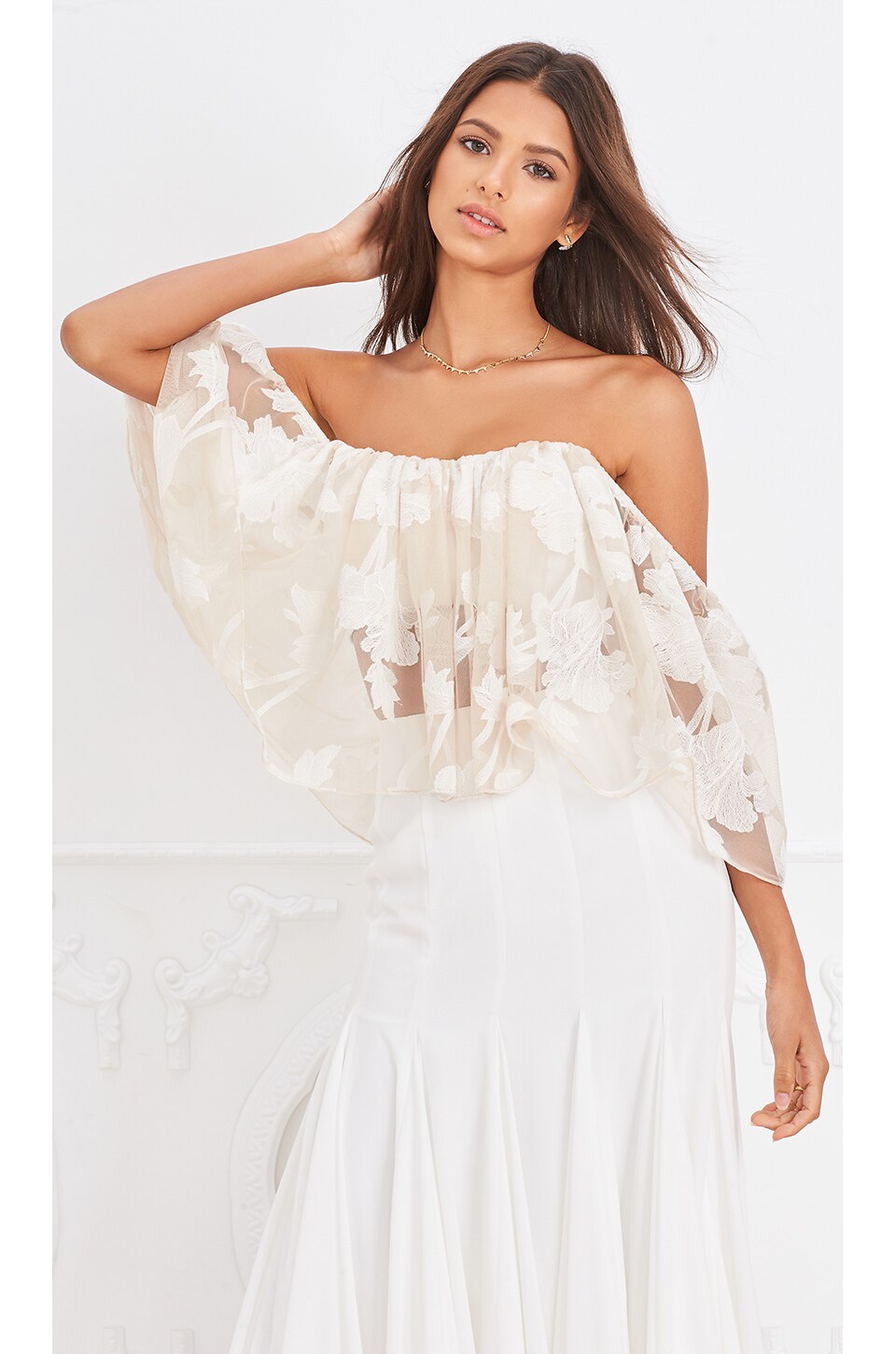 Katie May NOEL and JEAN by Katie May Emie Top in Ivory & Nude | REVOLVE