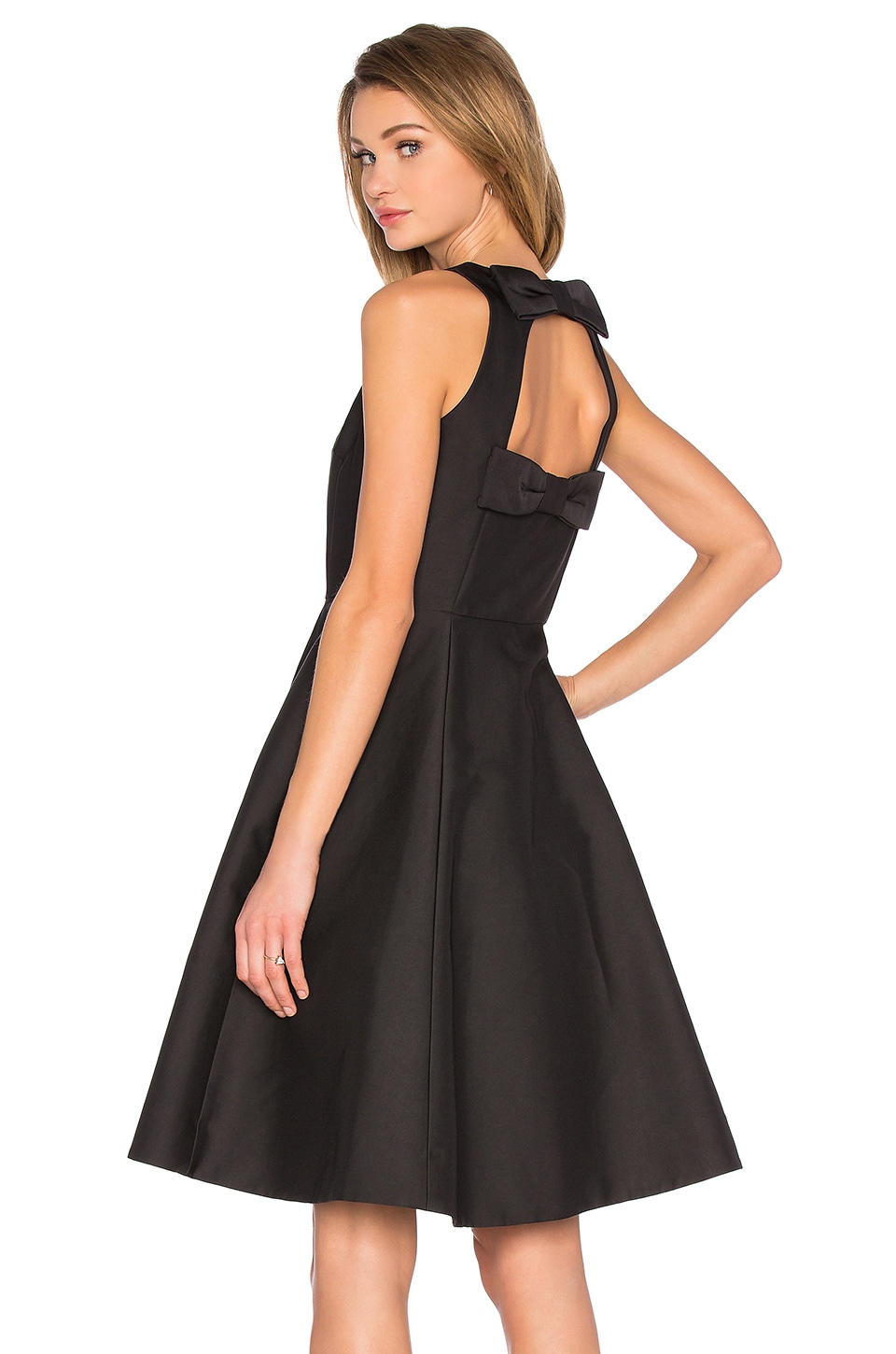 kate spade new york Double Bow Midi Dress in Black | REVOLVE