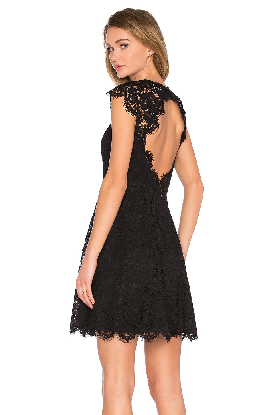 kate spade new york Rose Lace Mini Dress in Black | REVOLVE