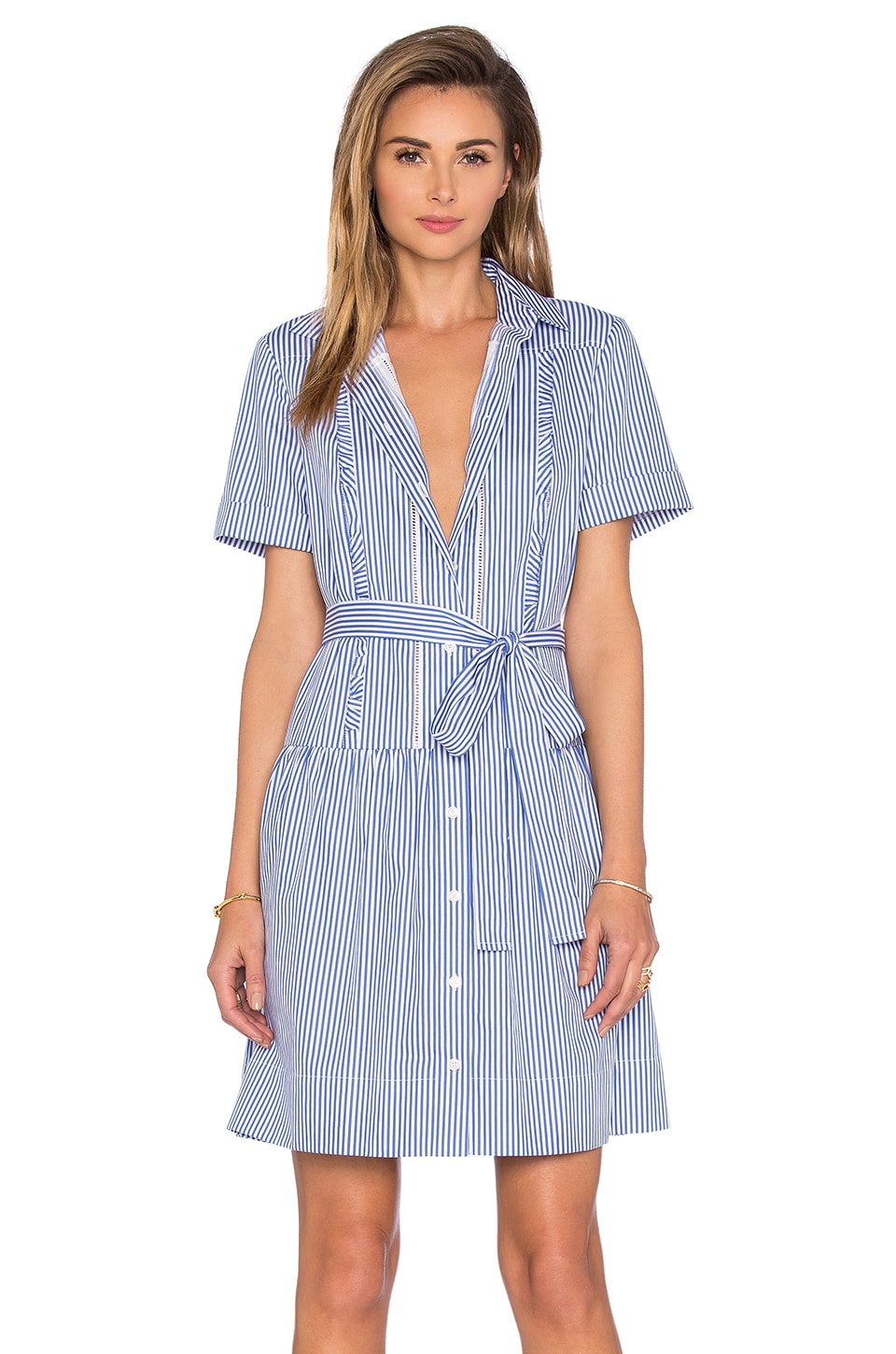 kate spade new york Pinstripe Shirt Dress in Classic Mens Blue & Fresh ...