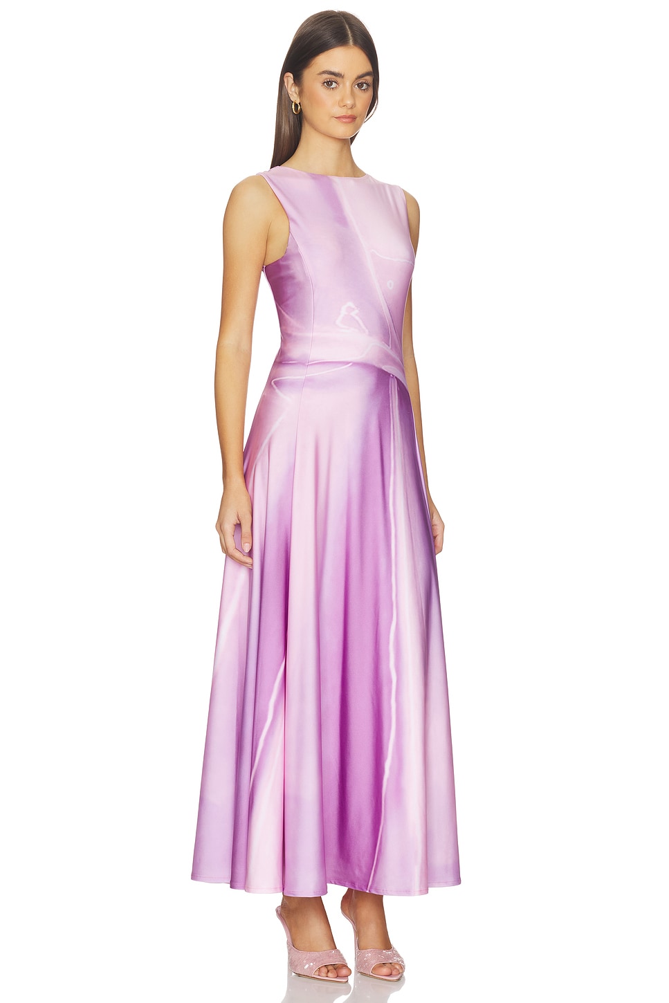 Illusion Print Kate Liquid Maxi Dress - thumbnail 3
