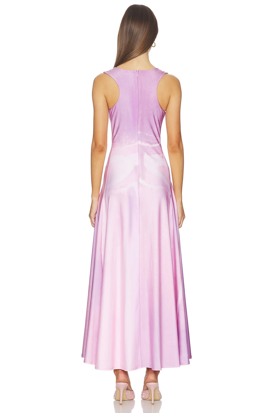 pink liquid dress Pink Fluid Long Maxi Dress by Chlo on Sale