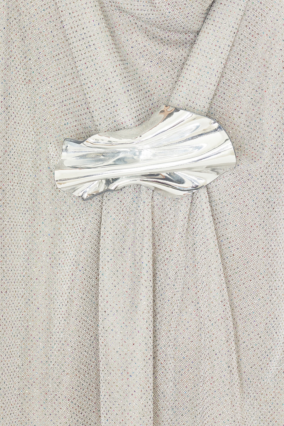 Kate Barton Peyton Cowl Neck Mini Dress in Silver | REVOLVE