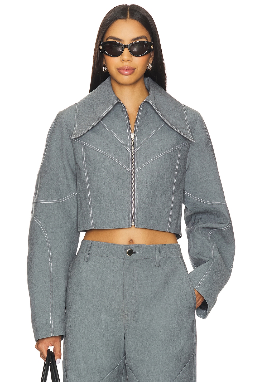 Specialty Denim Paneled Jacket
