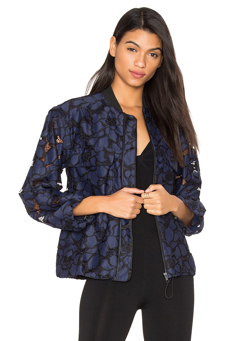 KENDALL + KYLIE BLOUSON BOMBER DENTELLE