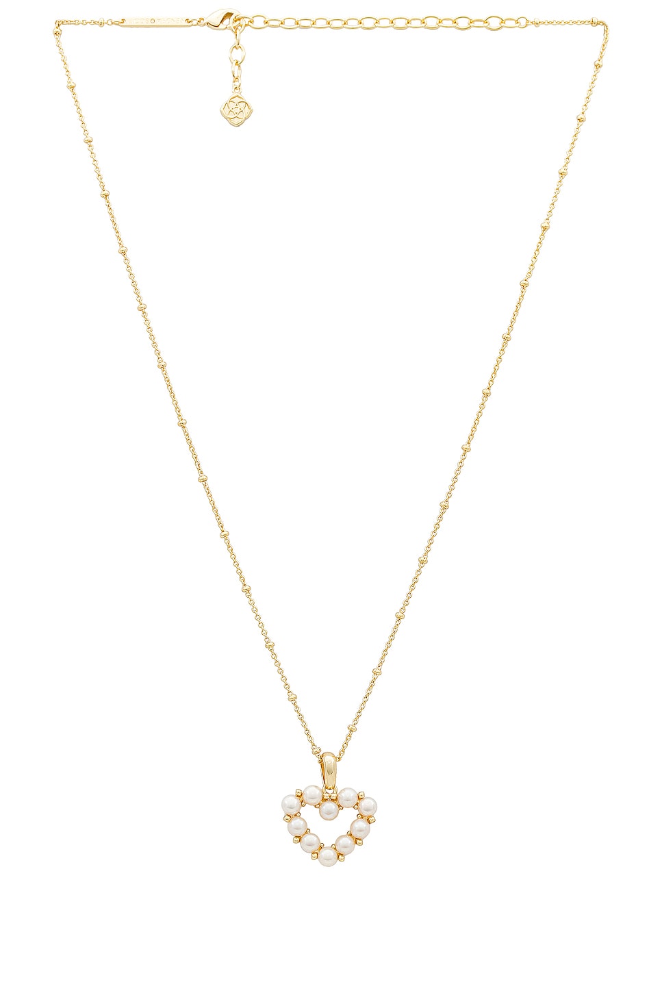 Kendra Scott Heart Gold Pendant Necklace in Iridescent Drusy | The Paper  Store