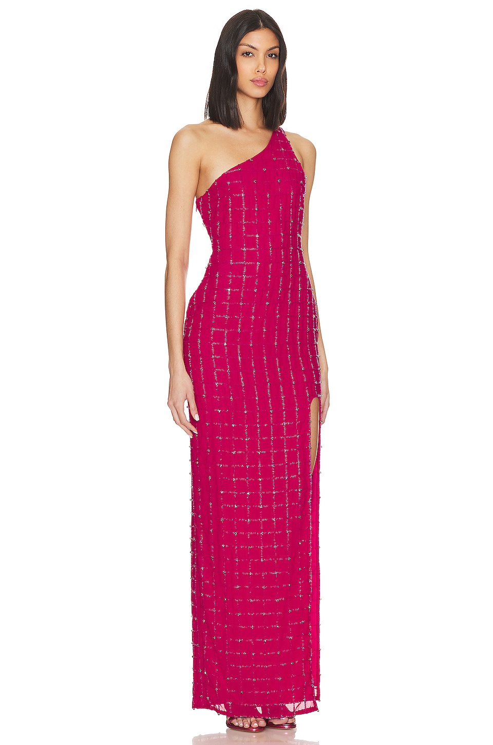 Ruby One Shoulder Khanums X Revolve One Shoulder Gown in Ruby | REVOLVE