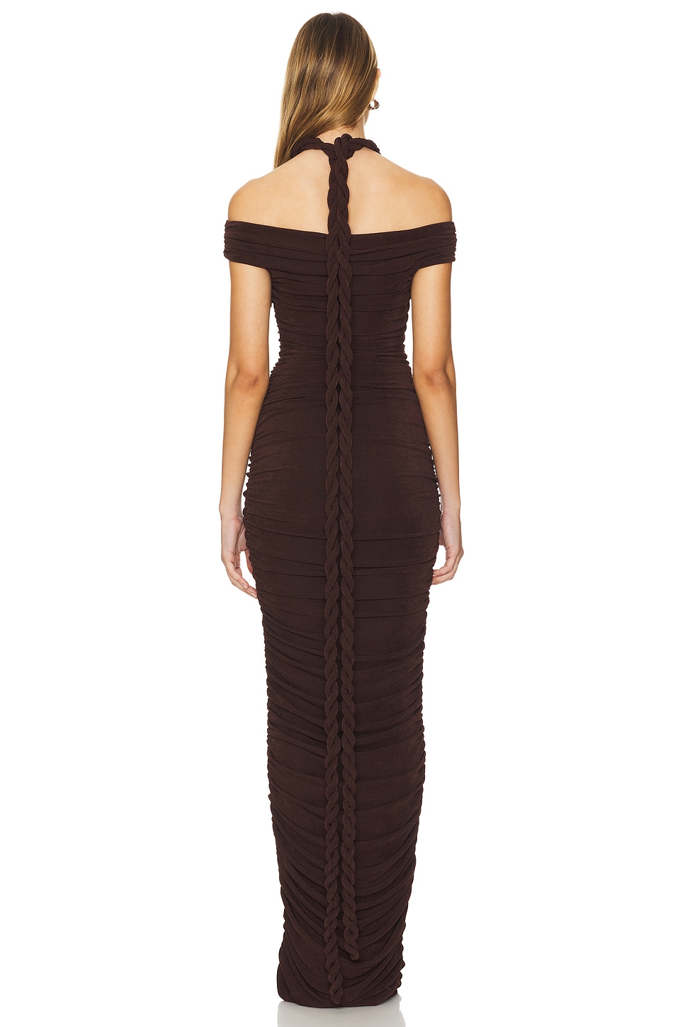 Khanums Textured Slinky Maxi Dress in Brown | REVOLVE