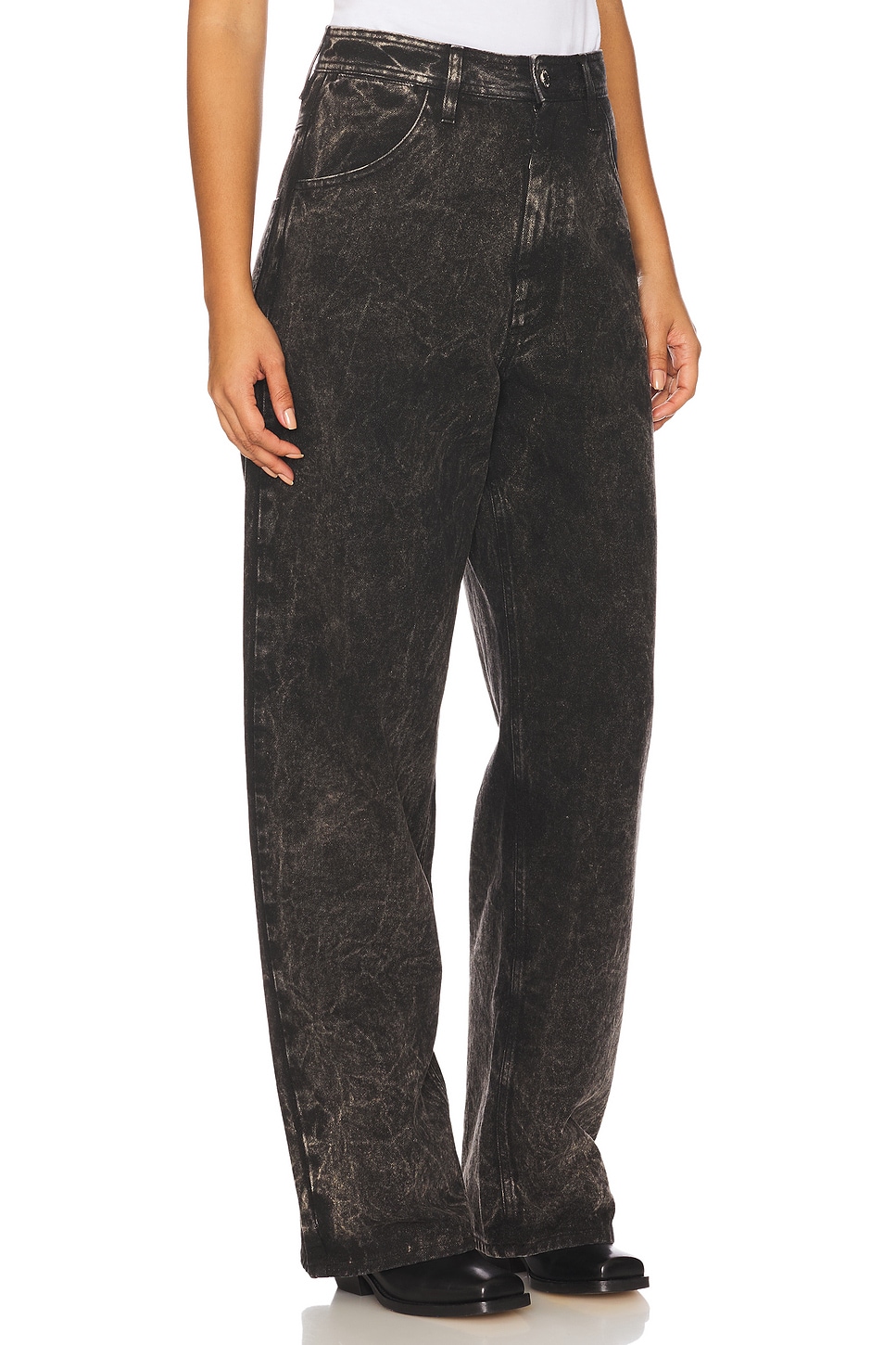 Elio Dyed Wide Leg Jeans - Thumbnail 2