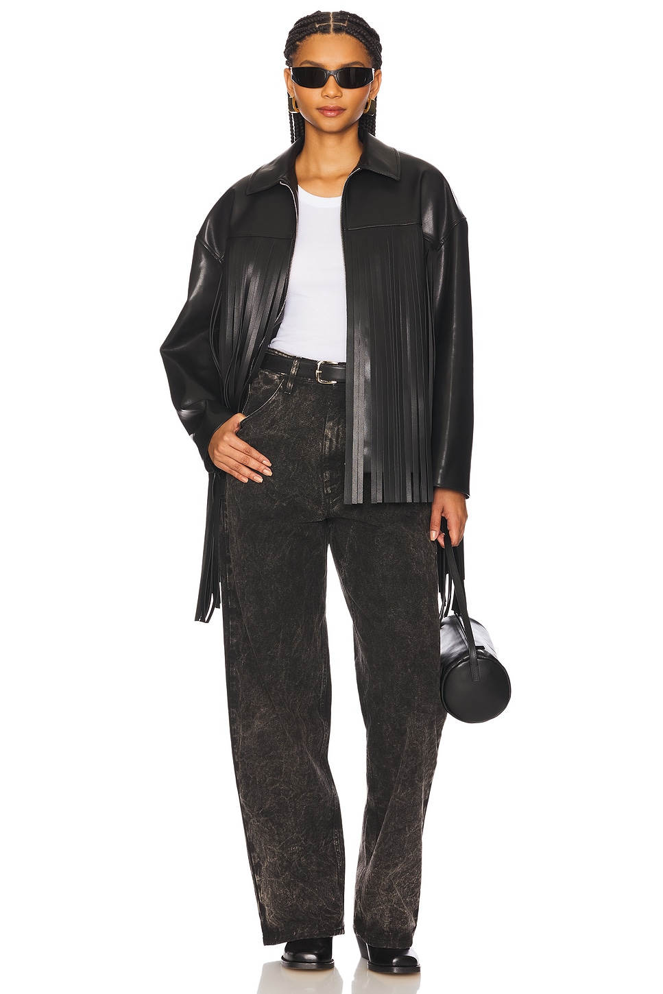 Elio Dyed Wide Leg Jeans - Thumbnail 5
