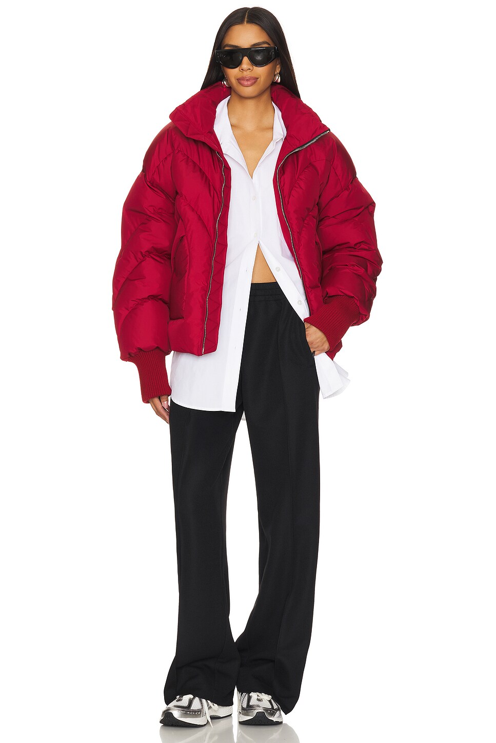 Khrisjoy Corazon Puffer Jacket in Ruby Red | REVOLVE