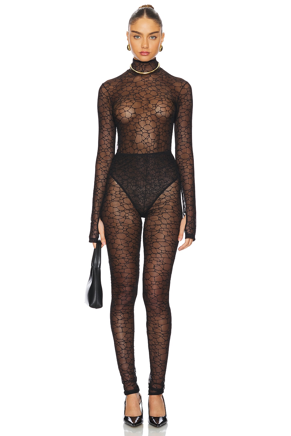 Crystalline Turtleneck Bodysuit