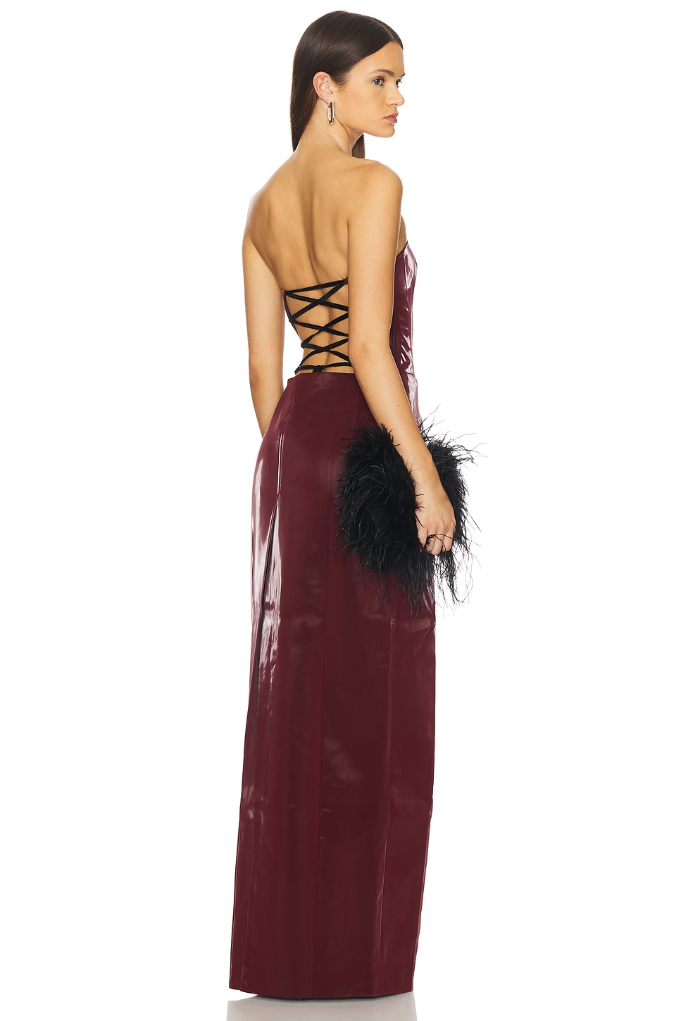 kim shui red dress Semi Sheer Red Silk Chiffon Dress