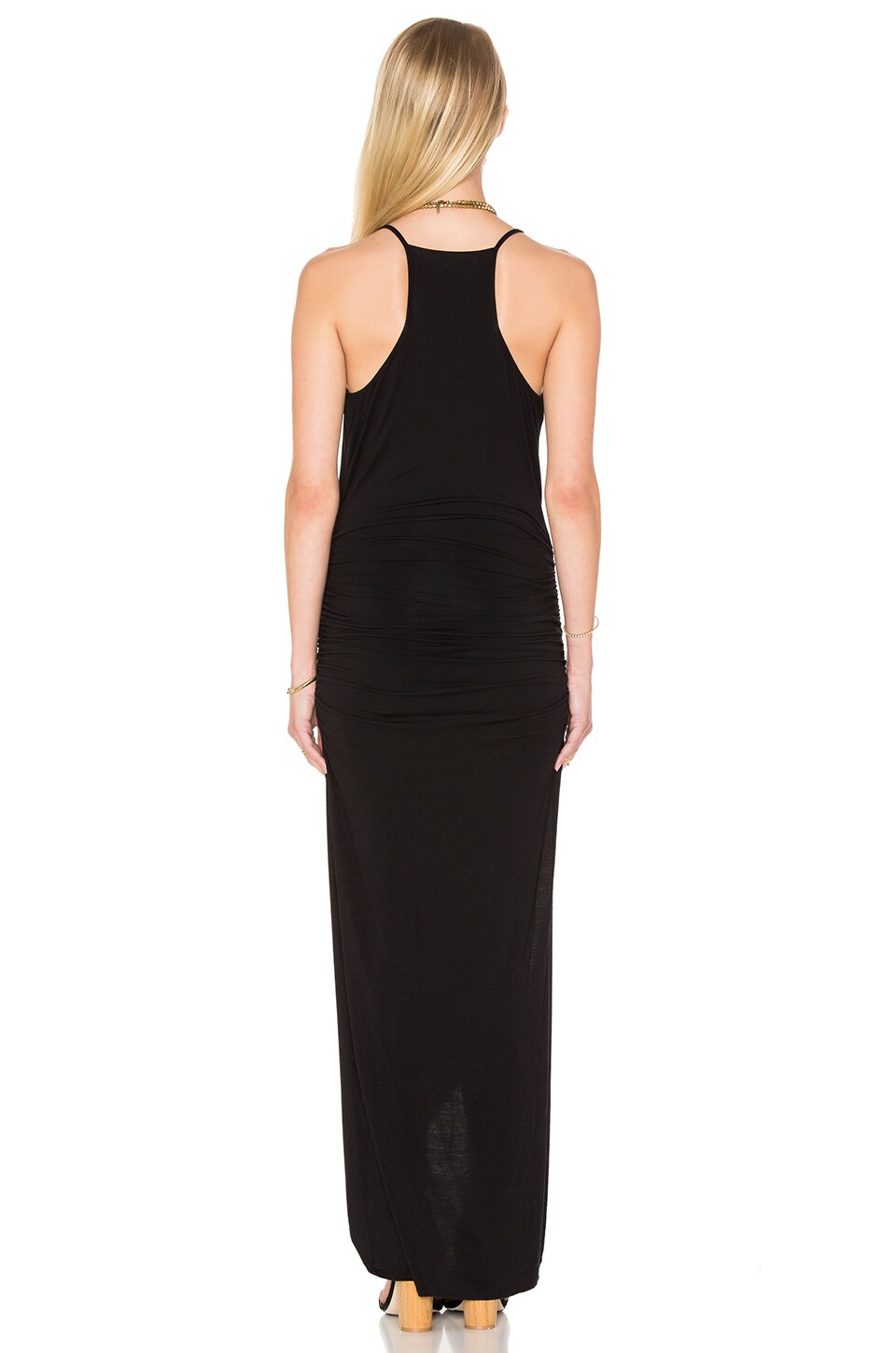krisa Asymmetrical Ruched Maxi Dress in Black | REVOLVE