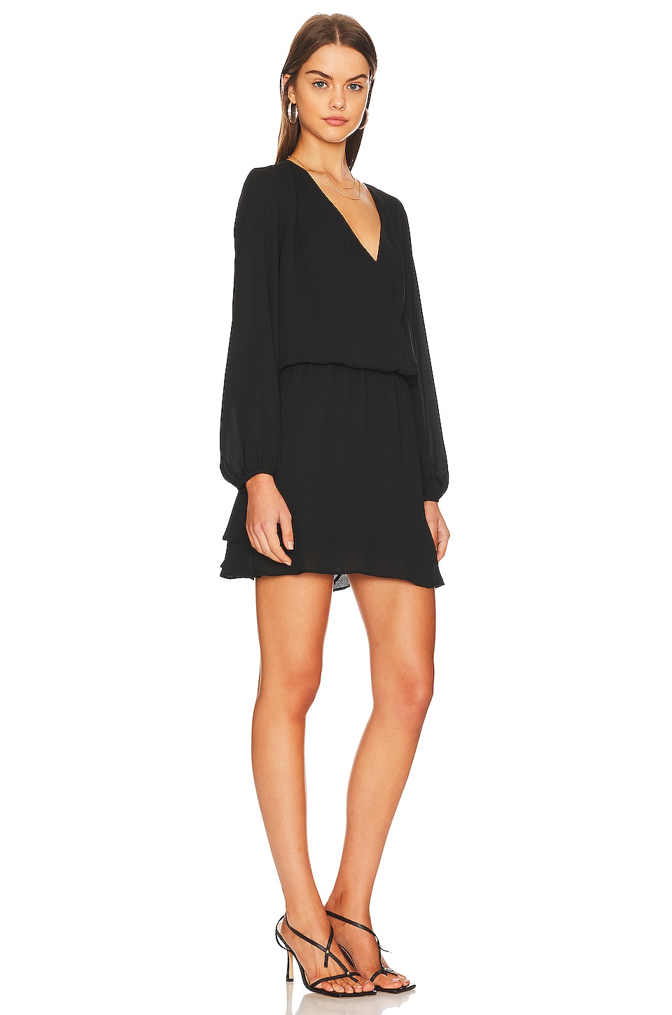Double Ruffle Drop Waist Mini Dress