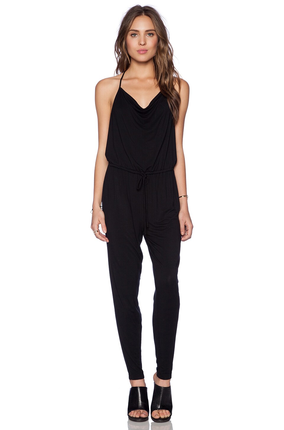 krisa Drape Jumpsuit in Black | REVOLVE