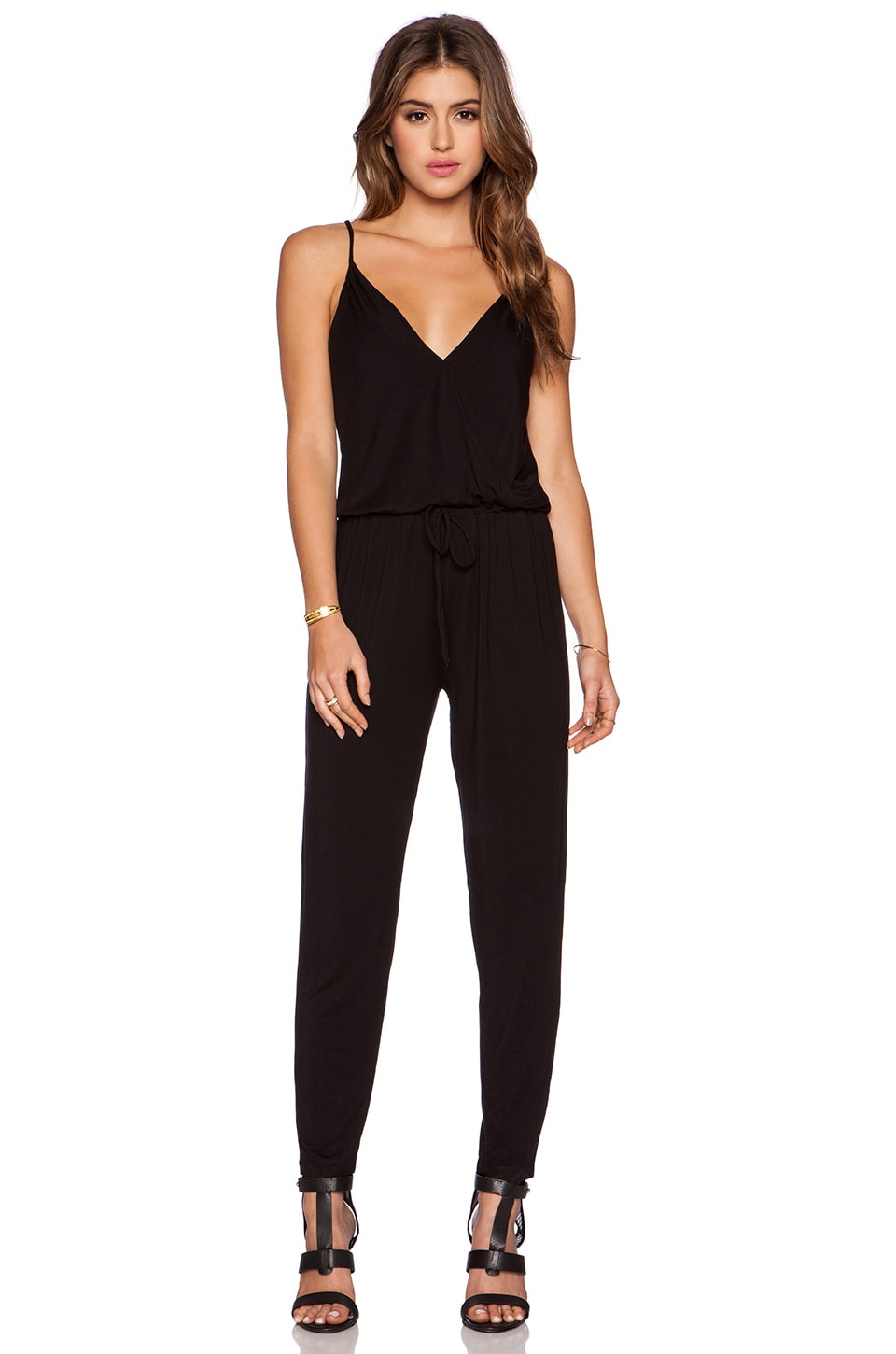 krisa Surplice Jumpsuit in Black | REVOLVE