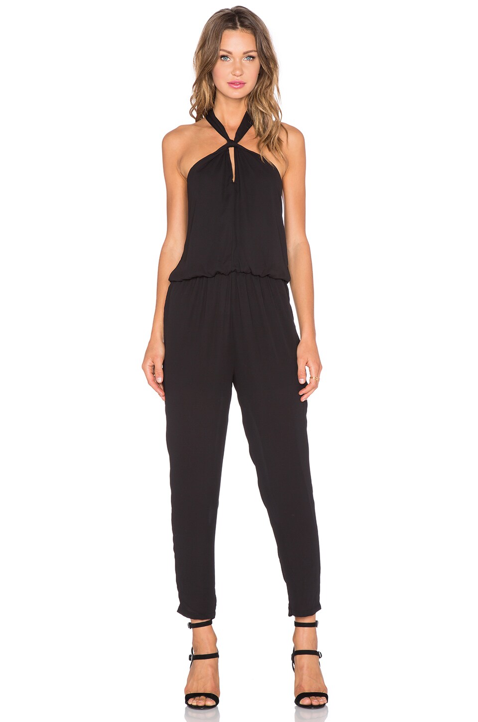 krisa Halter Jumpsuit in Black | REVOLVE