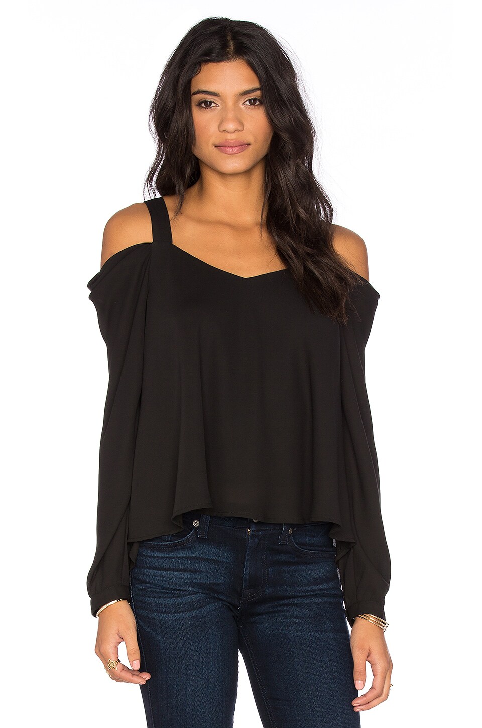 krisa Off Shoulder Blouse in Black | REVOLVE