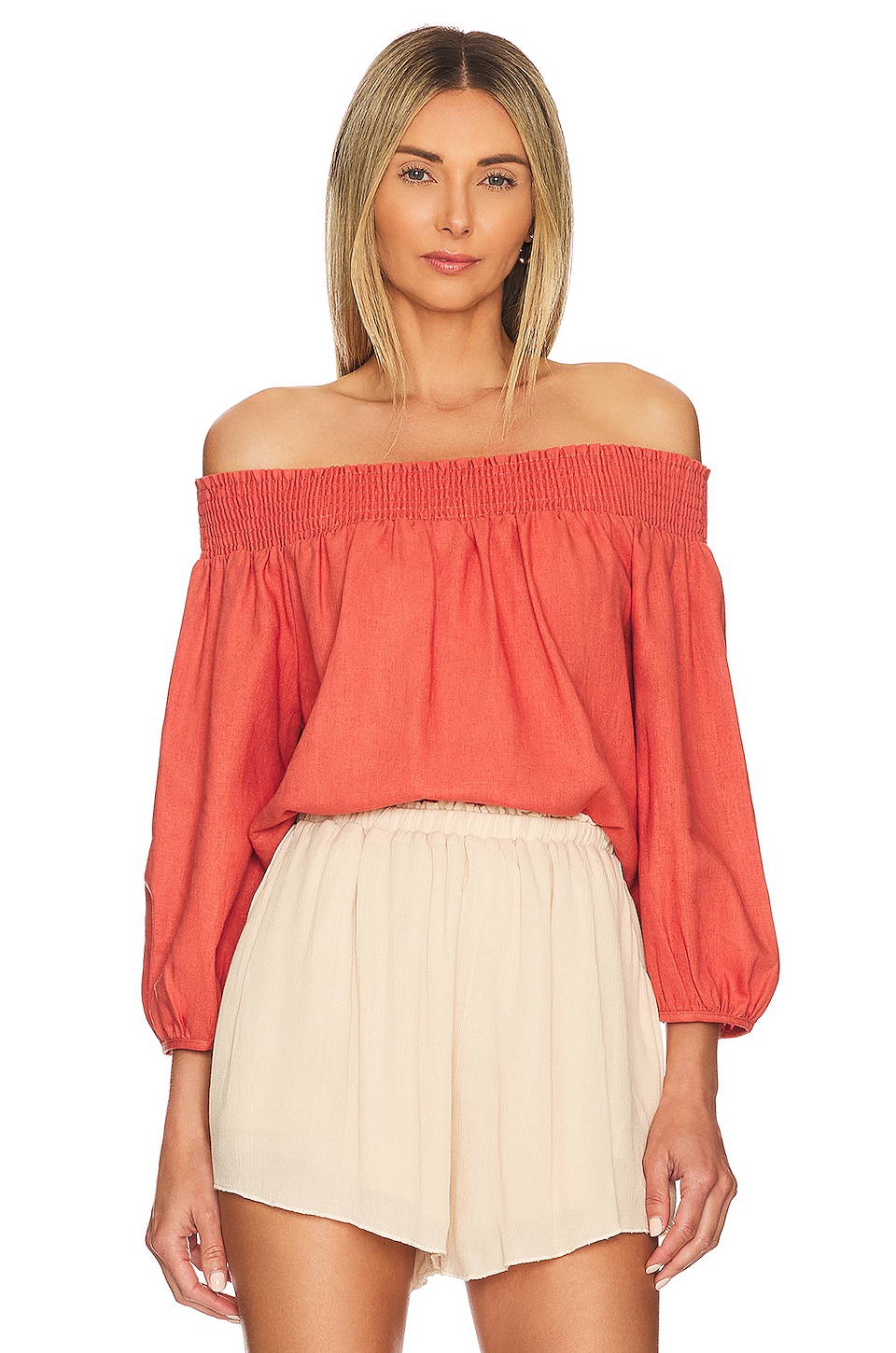 krisa Off The Shoulder Top in Rust | REVOLVE